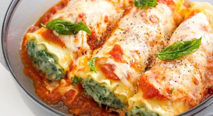 Canelone de Berinjela com Frango e Catupiry